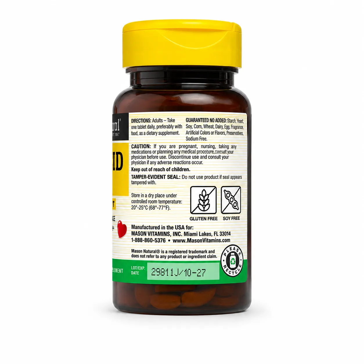 Mason Natural Folic Acid 400mcg for Women – 100 Tablets - Image 3