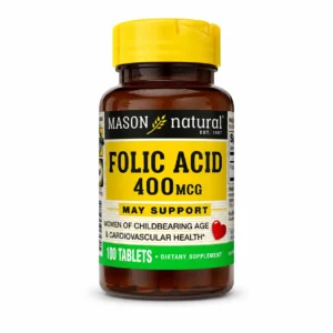 Mason Natural Folic Acid 400mcg for Women – 100 Tablets
